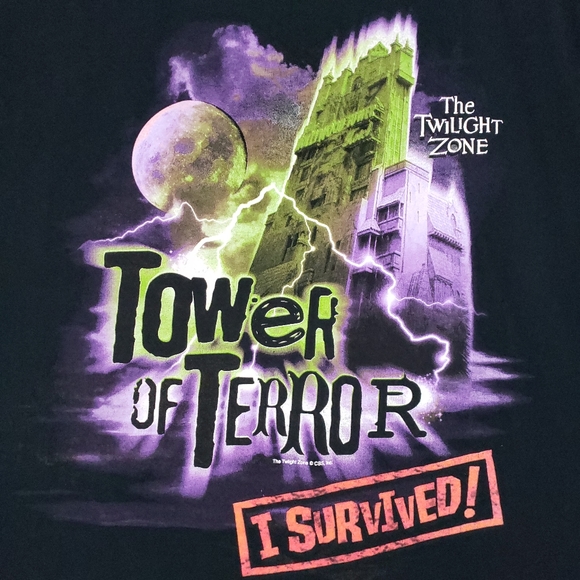 Vintage I Survived Tower Of Terror The Twilight Zone Walt Disney World T-shirt - Picture 2 of 12